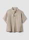 Cardigan beige in misto viscosa con alamari regular fit_0