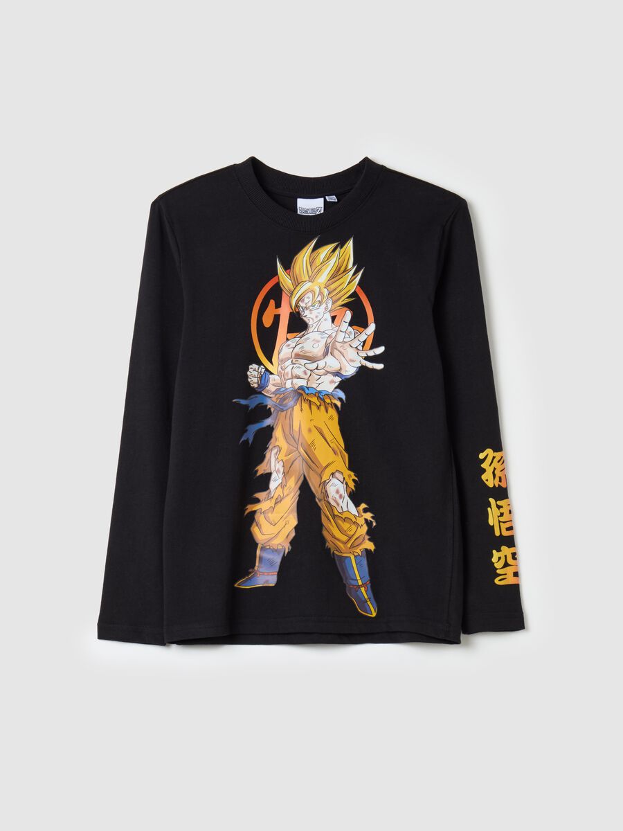Long-sleeved T-shirt with Goku print_3