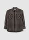Multicolour check shirt in pure cotton and flannel regular fit_4