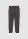 Boys' grey joggers in pure cotton regular fit with embroidery_3