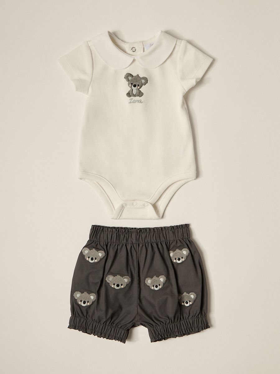 IANA newborn boy bodysuit + shorts set_0