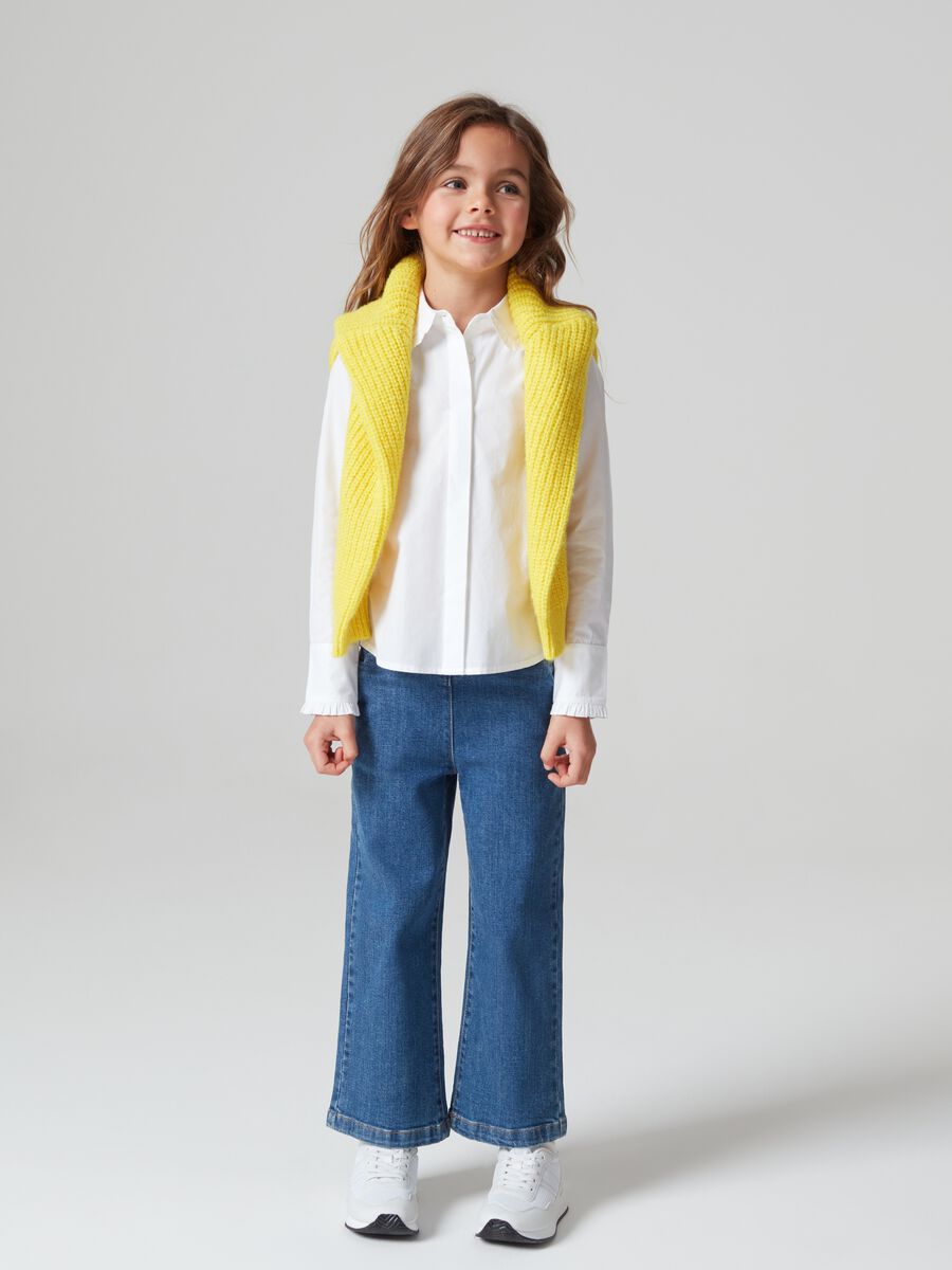 Camicia in cotone con rouches_0