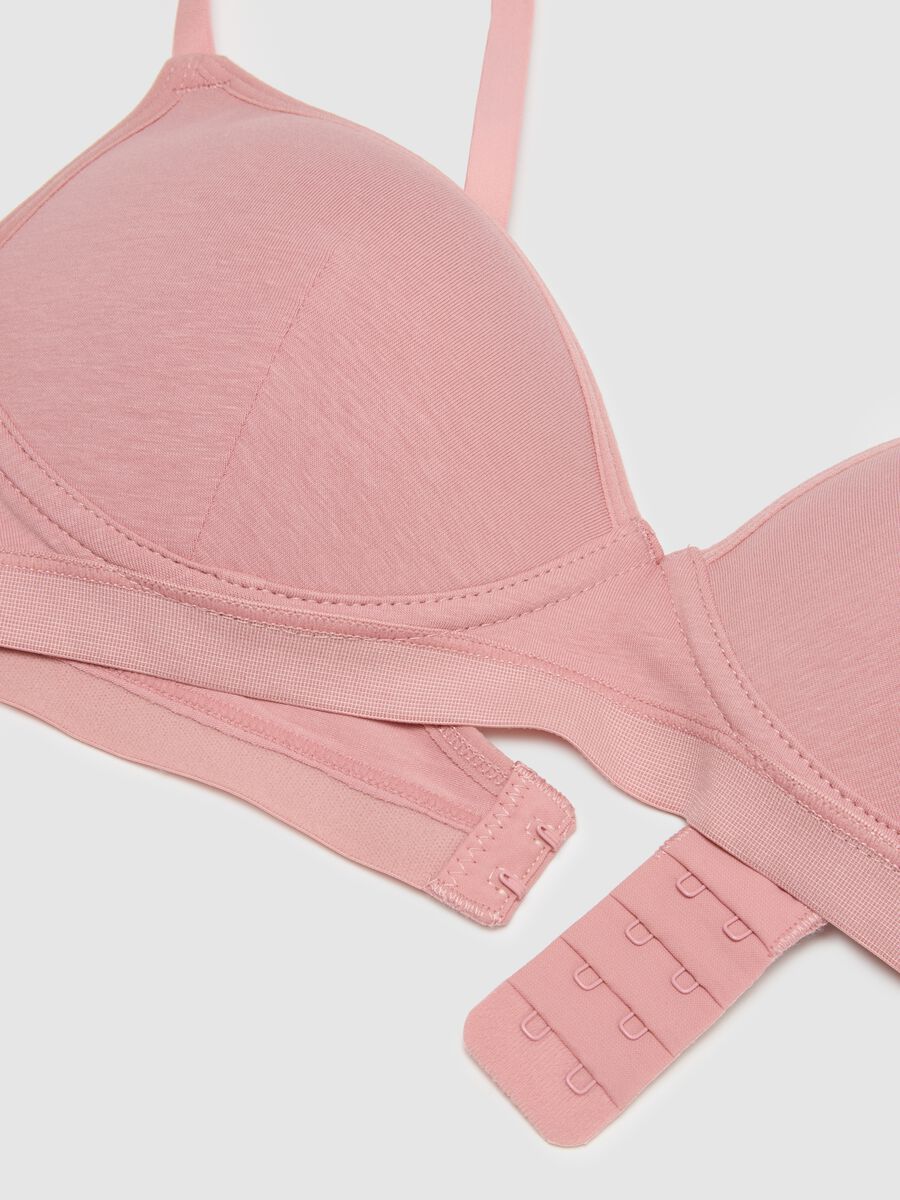 Reggiseno imbottito in cotone elasticizzato rosa_5