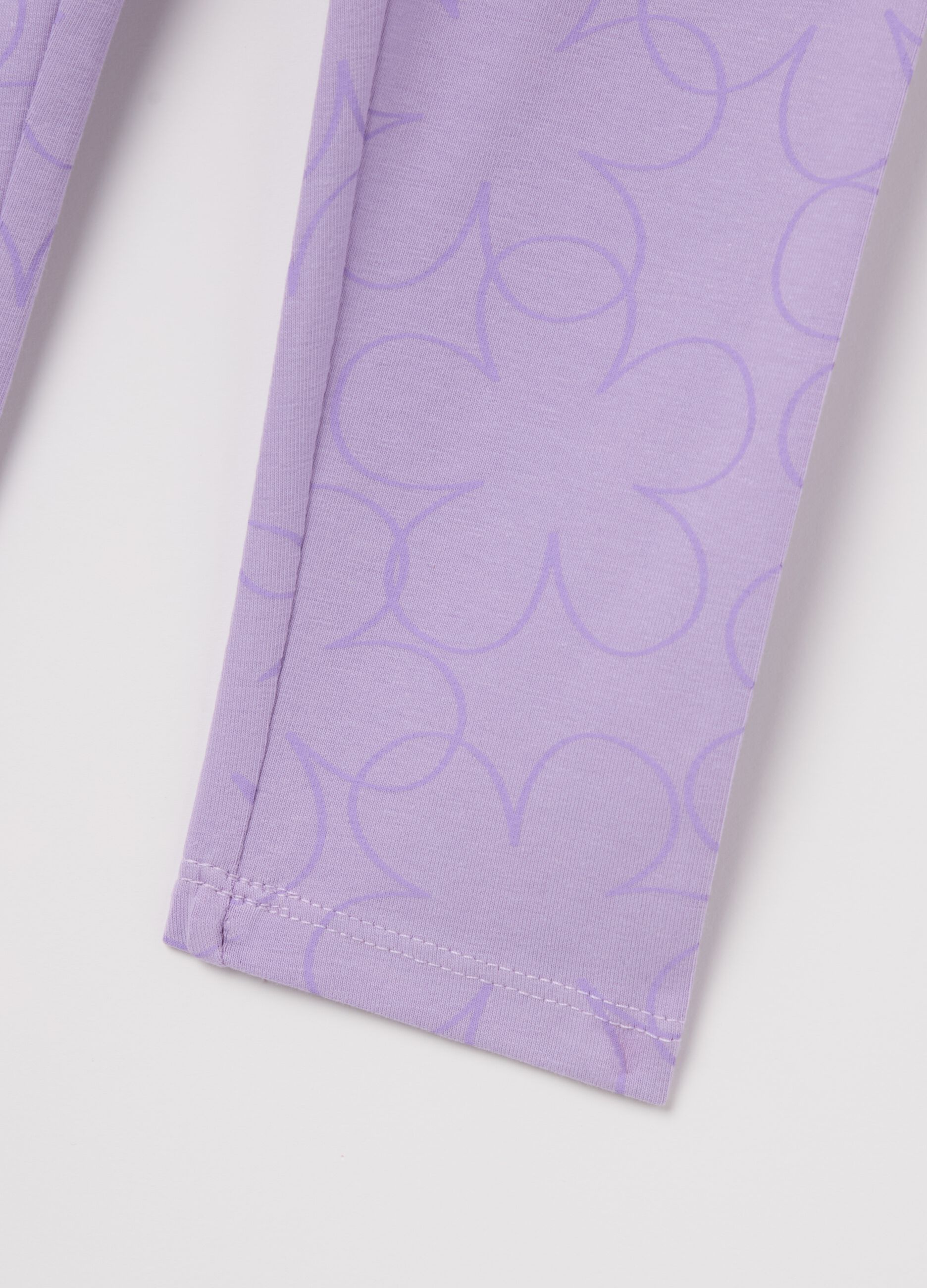 Printed stretch cotton leggings