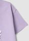 Girls' regular fit purple pure cotton T-shirt with print_3
