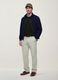 Pantaloni chino beige in puro cotone regular fit_0