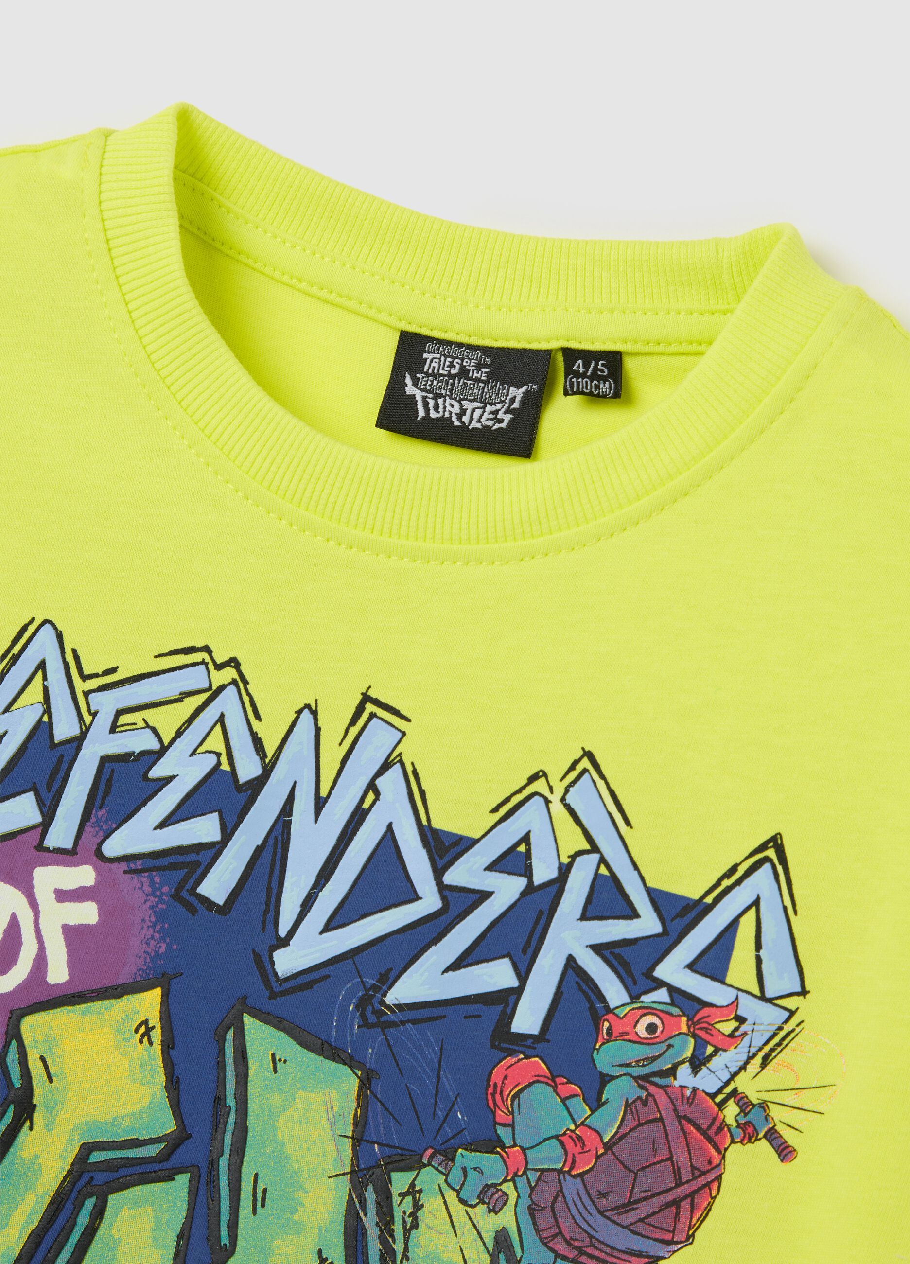 T-shirt da bambino in puro cotone gialla over