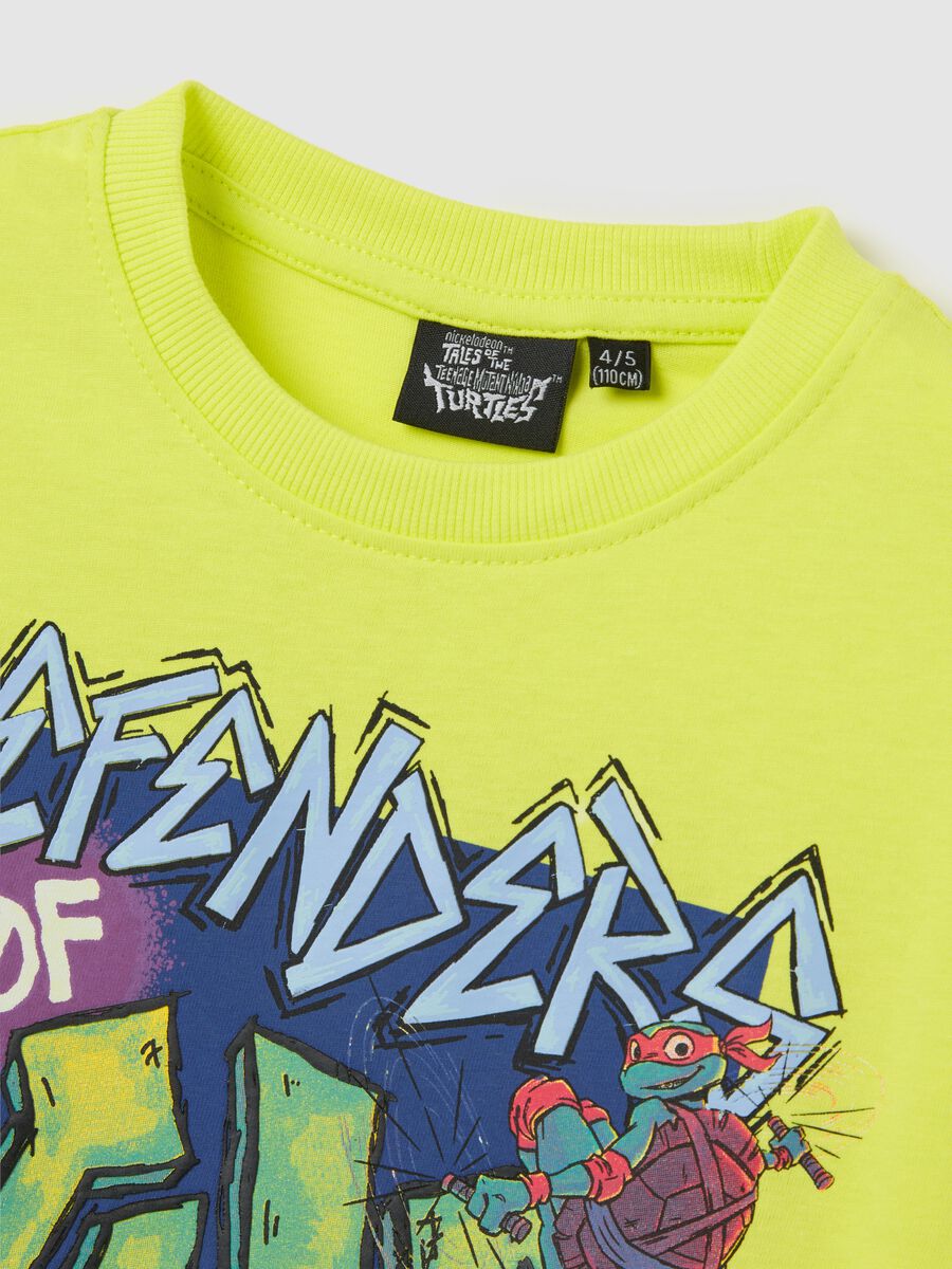 Boys’ yellow over-fit T-shirt in 100% cotton with Teenage Mutant Ninja Turtles print._2