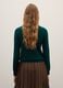 Regular fit high-neck green pure wool sweater_2