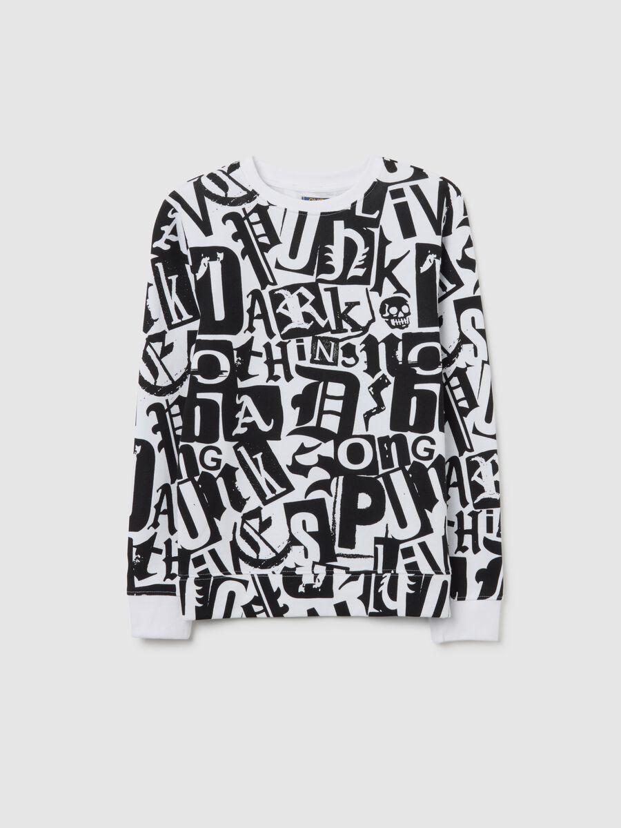 Felpa da ragazzo in puro cotone multicolor regular fit_0