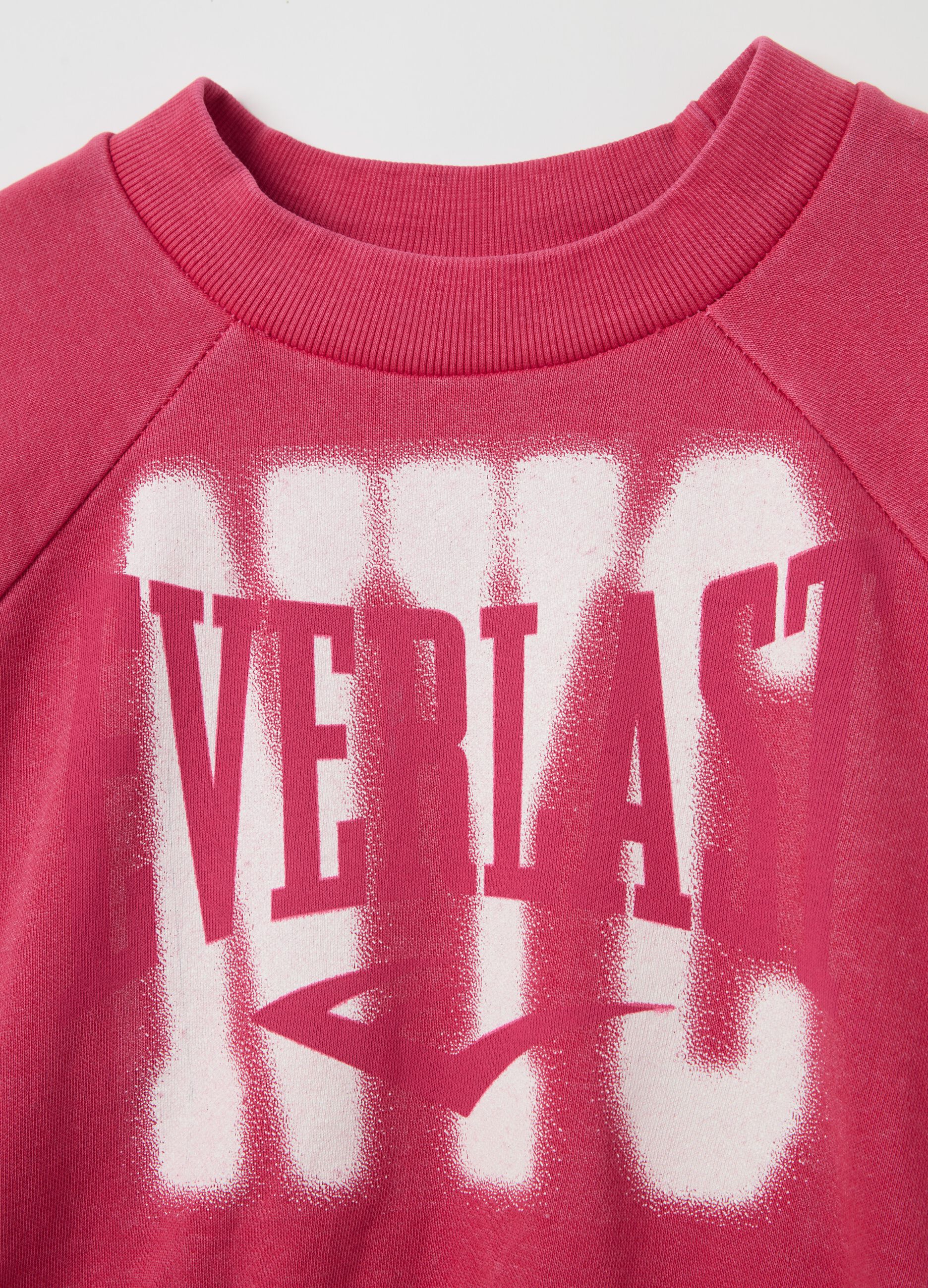 Cropped sweatshirt with logo print