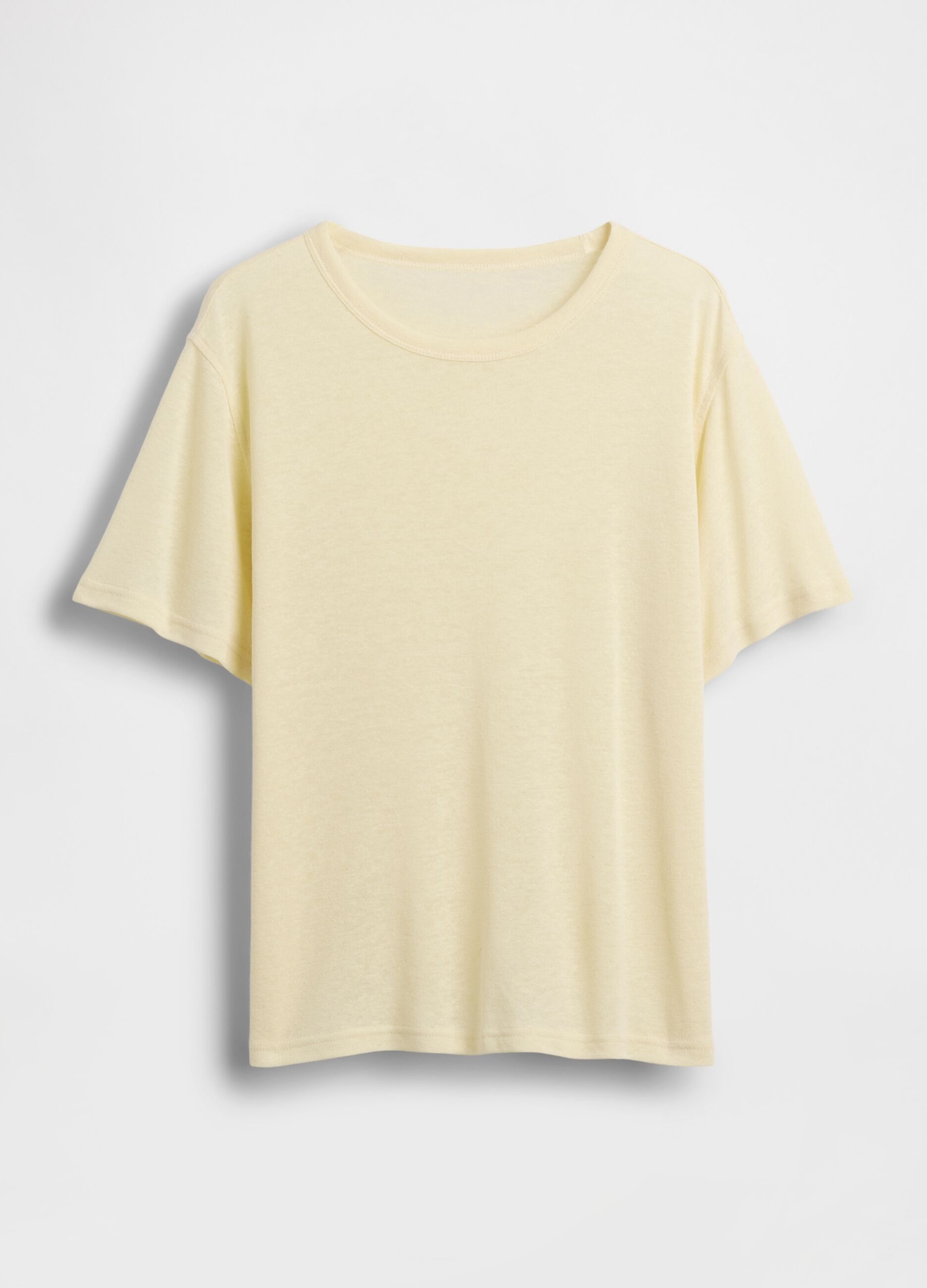 Short-sleeve linen-blend T-shirt