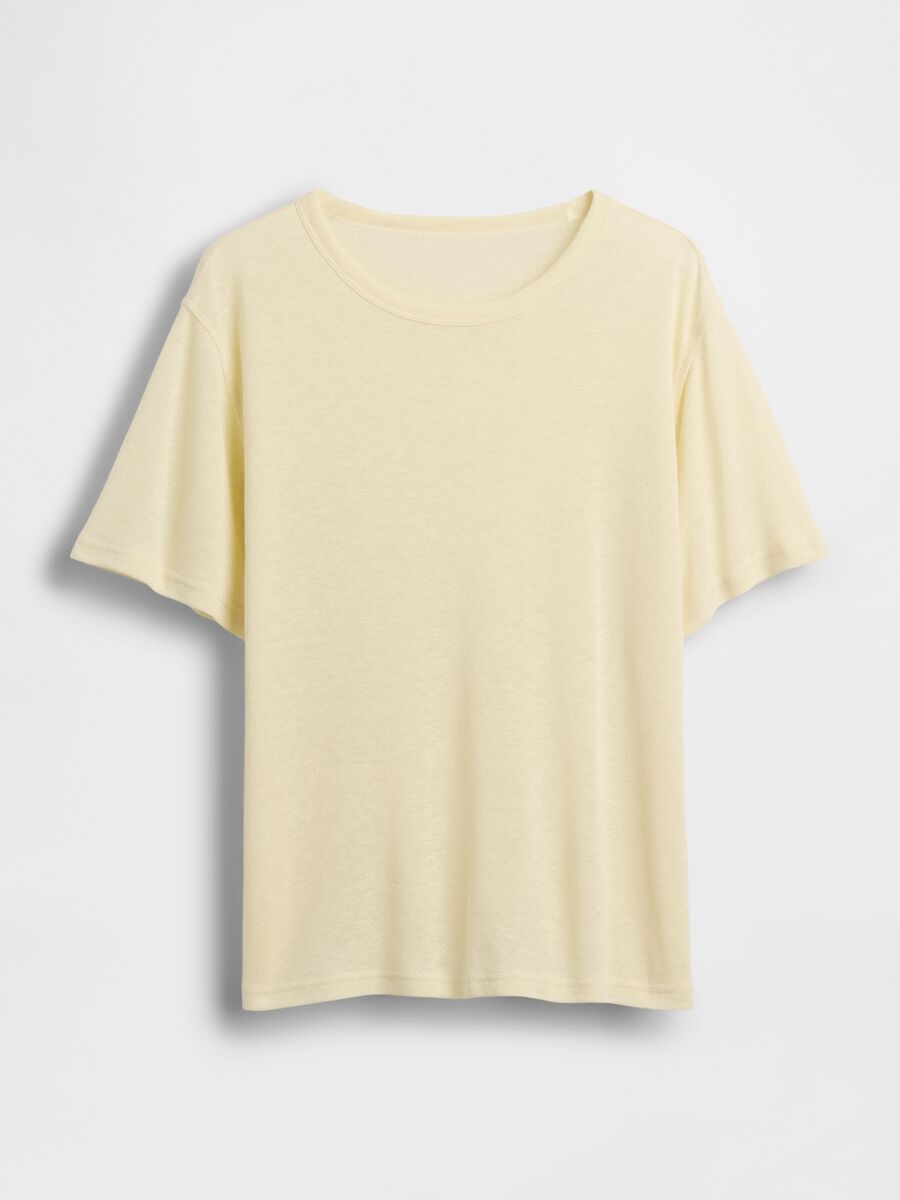 Short-sleeve linen-blend T-shirt_2