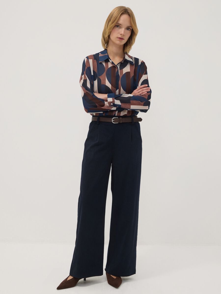 Multicolour patterned regular-fit shirt_2