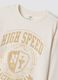 White organic cotton T-shirt with varsity-style print_1