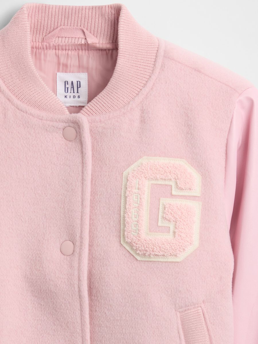 Bomber rosa in misto lana e fibre sintetiche_4