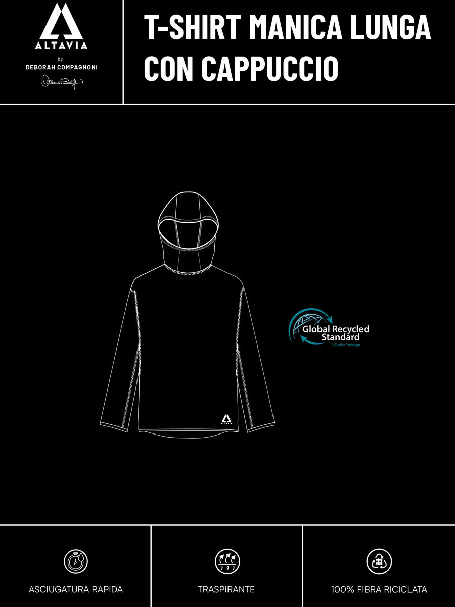 T-shirt a manica lunga con cappuccio ALTAVIA WITH DEBORAH COMPAGNONI_9