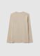 Boys' beige pure cotton regular fit sweater_1