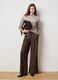 Beige high-neck regular fit knitted jumper_0