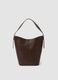 Borsa marrone a spalla effetto martellato_0