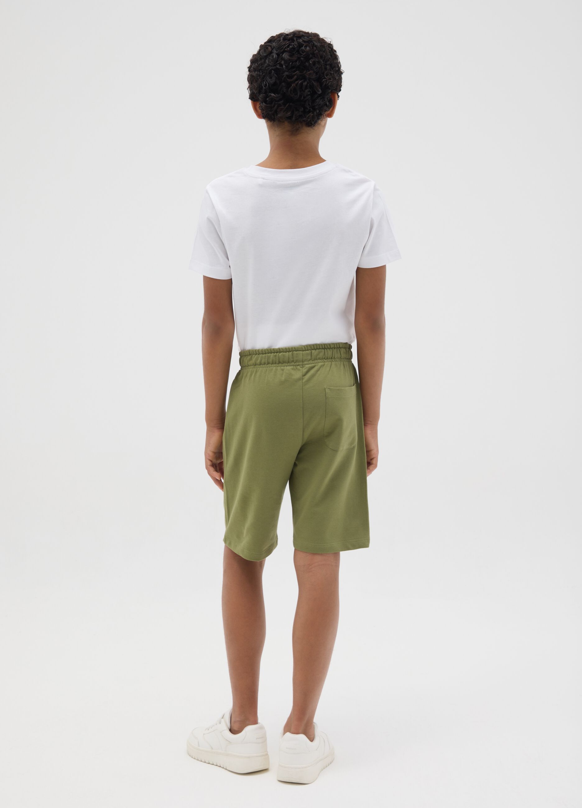 OVS Kids pure cotton green shorts for boys
