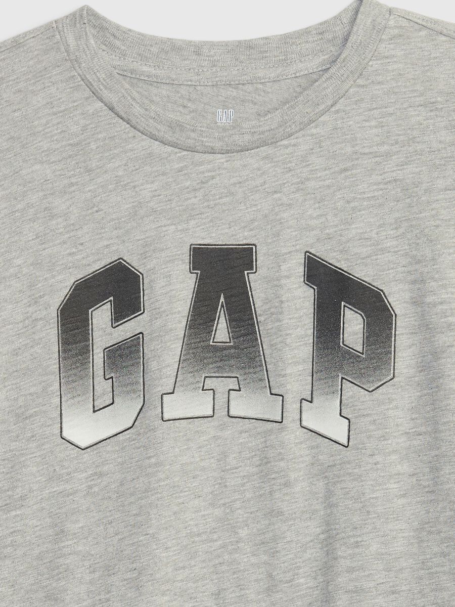 Long-sleeved T-shirt with degradé logo print_2