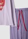 Purple pure cotton regular fit pyjamas with heart design_1