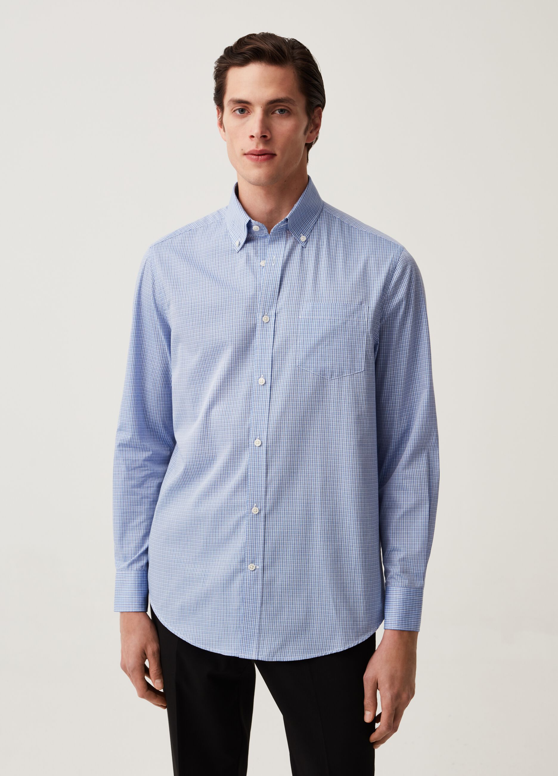 Camicia regular fit a quadretti_1