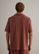 Brown short-sleeve cotton-blend polo shirt_3