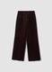 Brown The Iconic Pants straight-fit ribbed stretch-cotton trousers_6