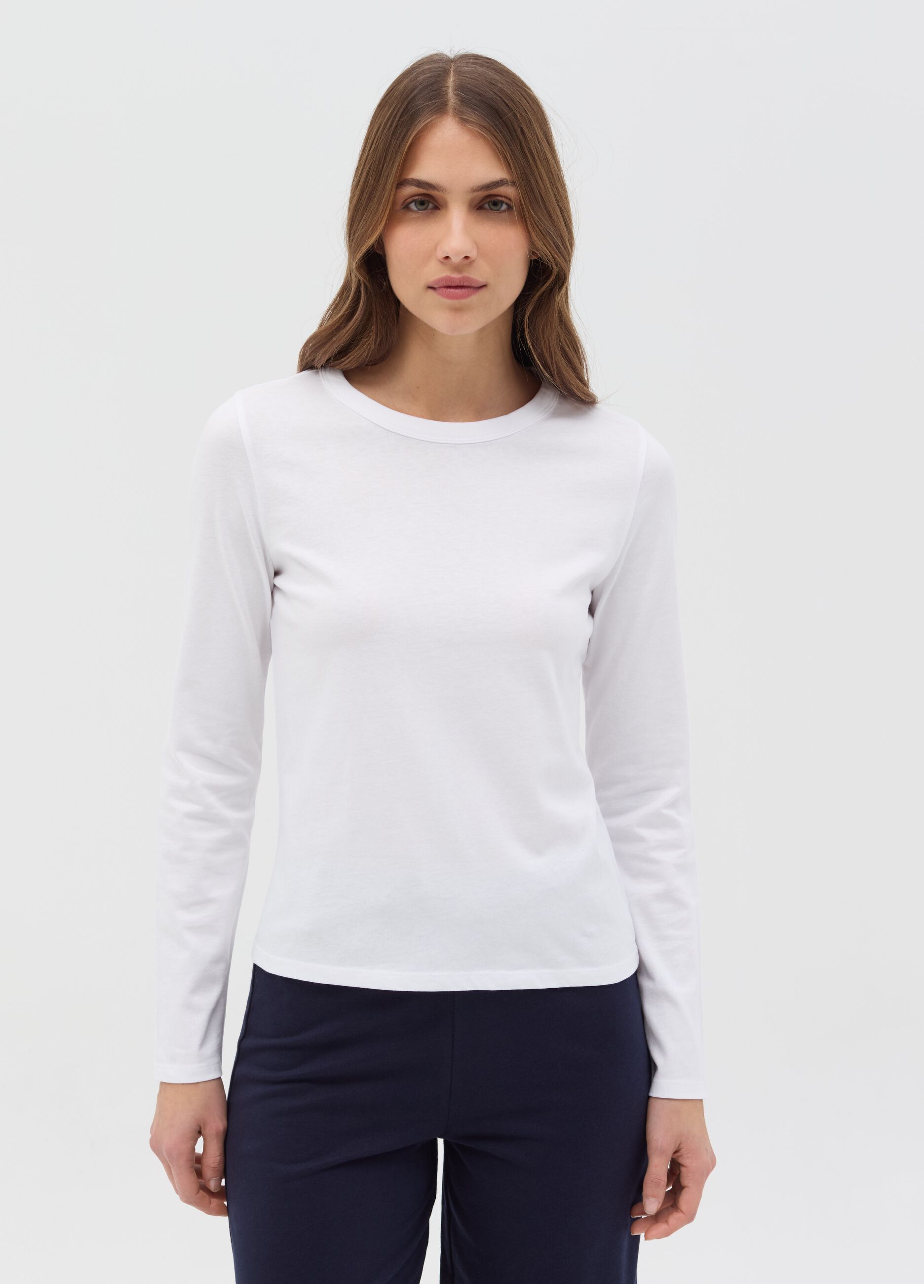 Essential long-sleeved T-shirt in cotton