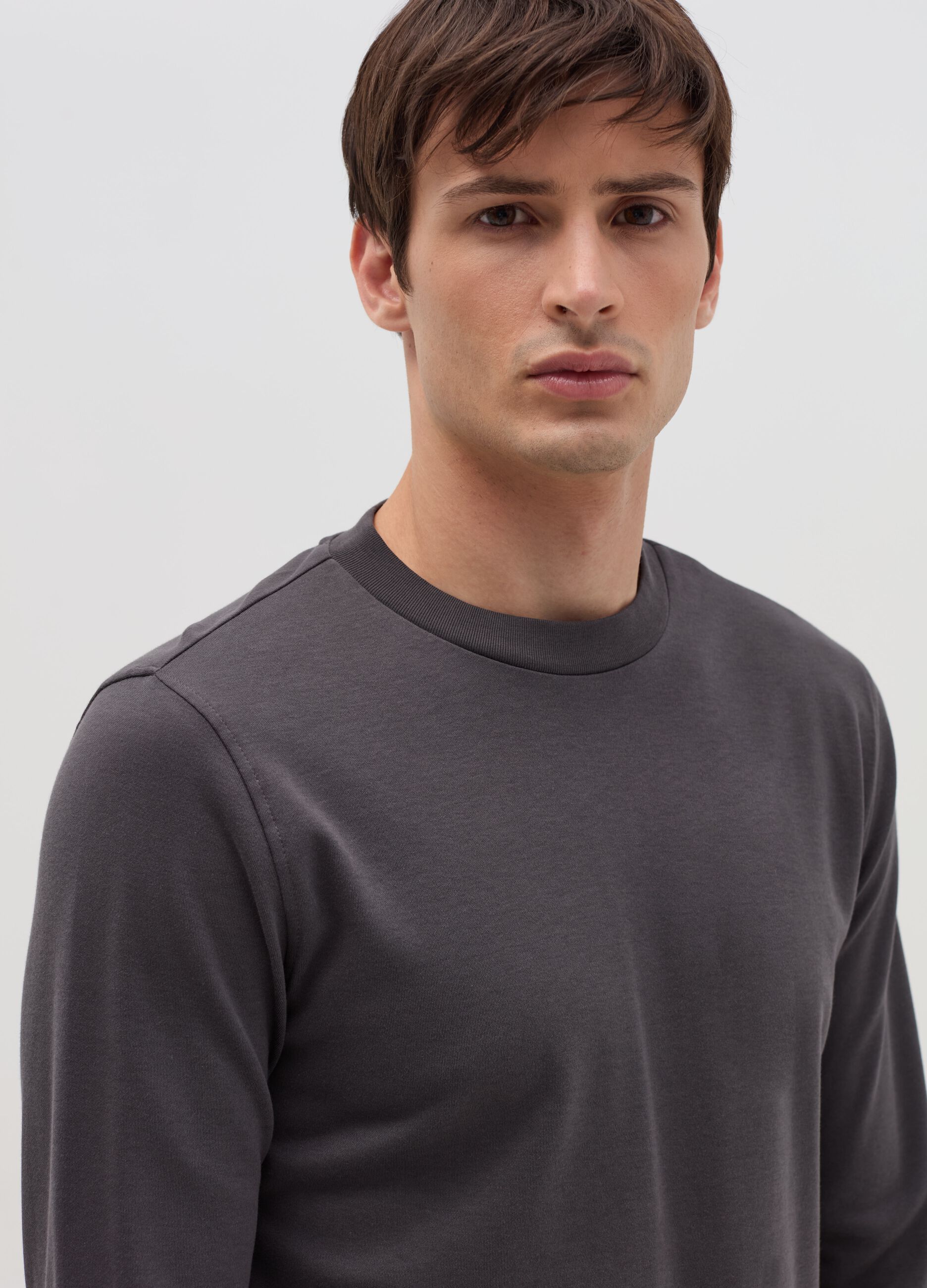 T shirt a Maniche Lunghe Uomo in Cotone OVS