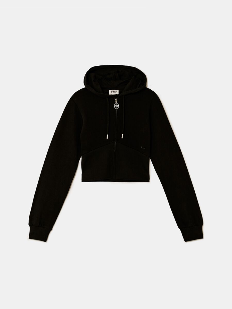 Felpa in misto cotone nera regular fit_3