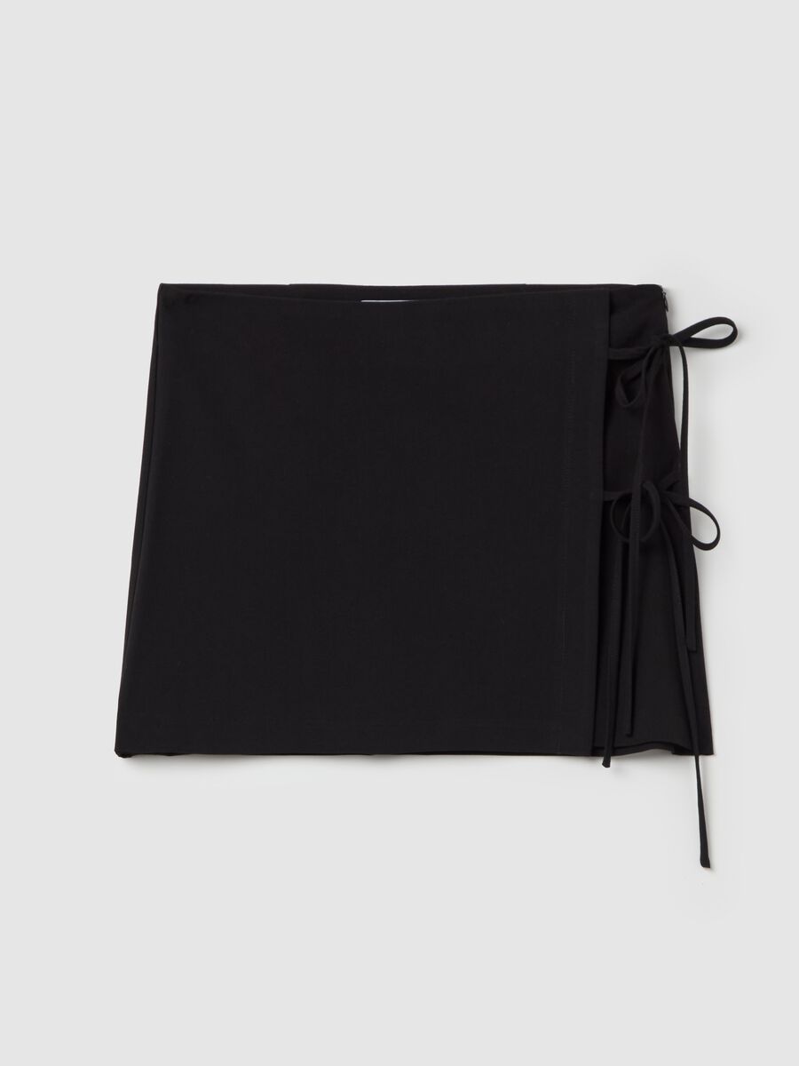 Wraparound miniskirt with laces_4