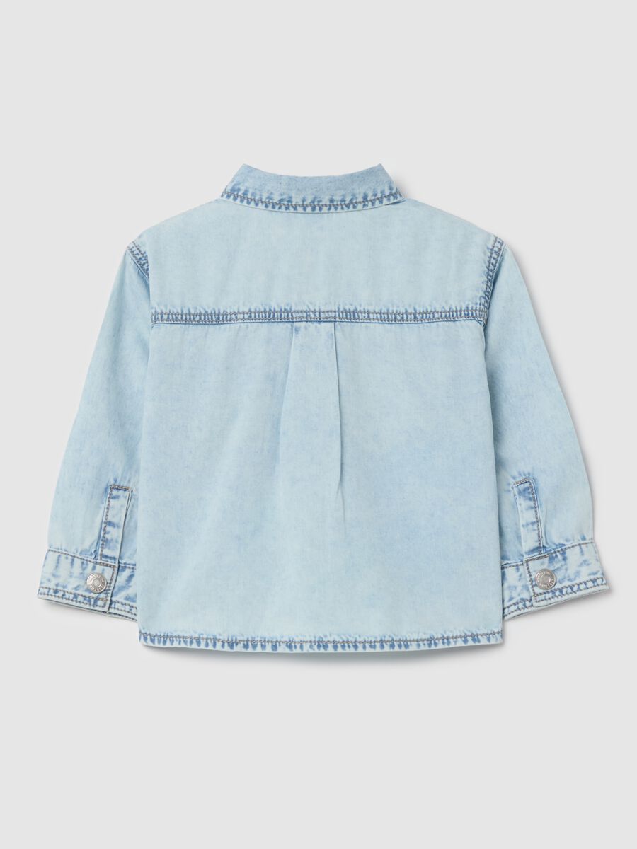 Acid wash denim shirt with pockets_1
