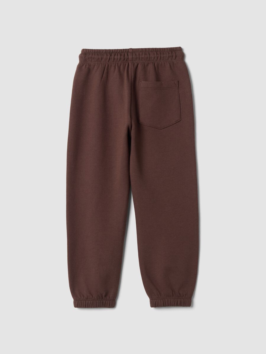 Brown joggers in pure organic cotton_1