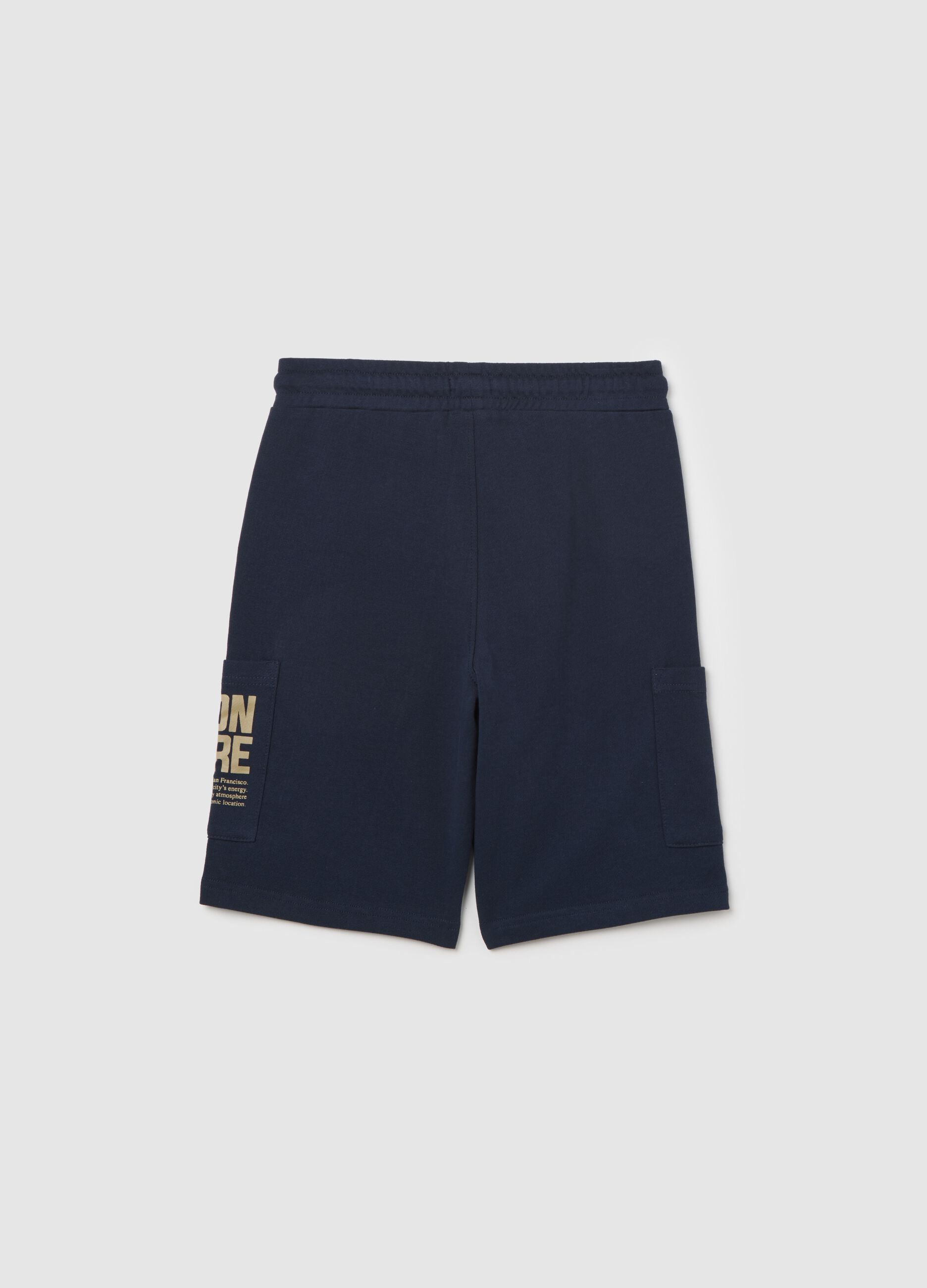 Blue Bermuda Shorts in Pure Cotton OVS Kids