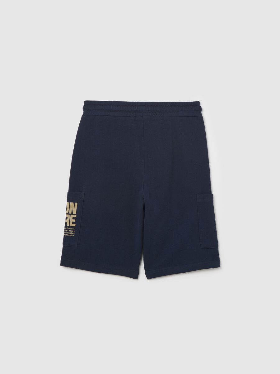 Blue Bermuda Shorts in Pure Cotton OVS Kids_1