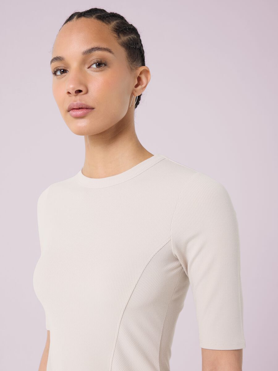 T-shirt in modal elasticizzato a costine ALTAVIA STUDIO_2