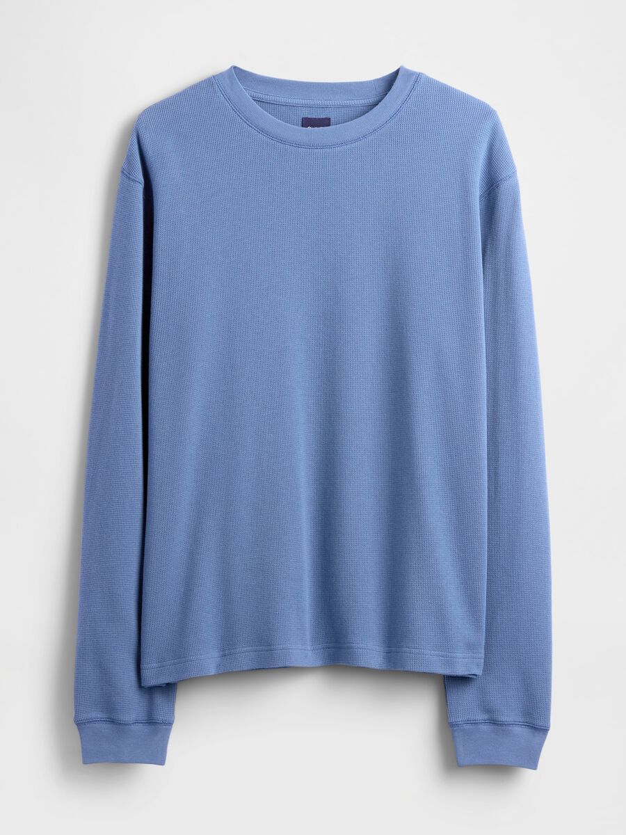 Maglia azzurra a maniche lunghe elasticizzata_3