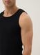 Black pure cotton vest regular fit_3