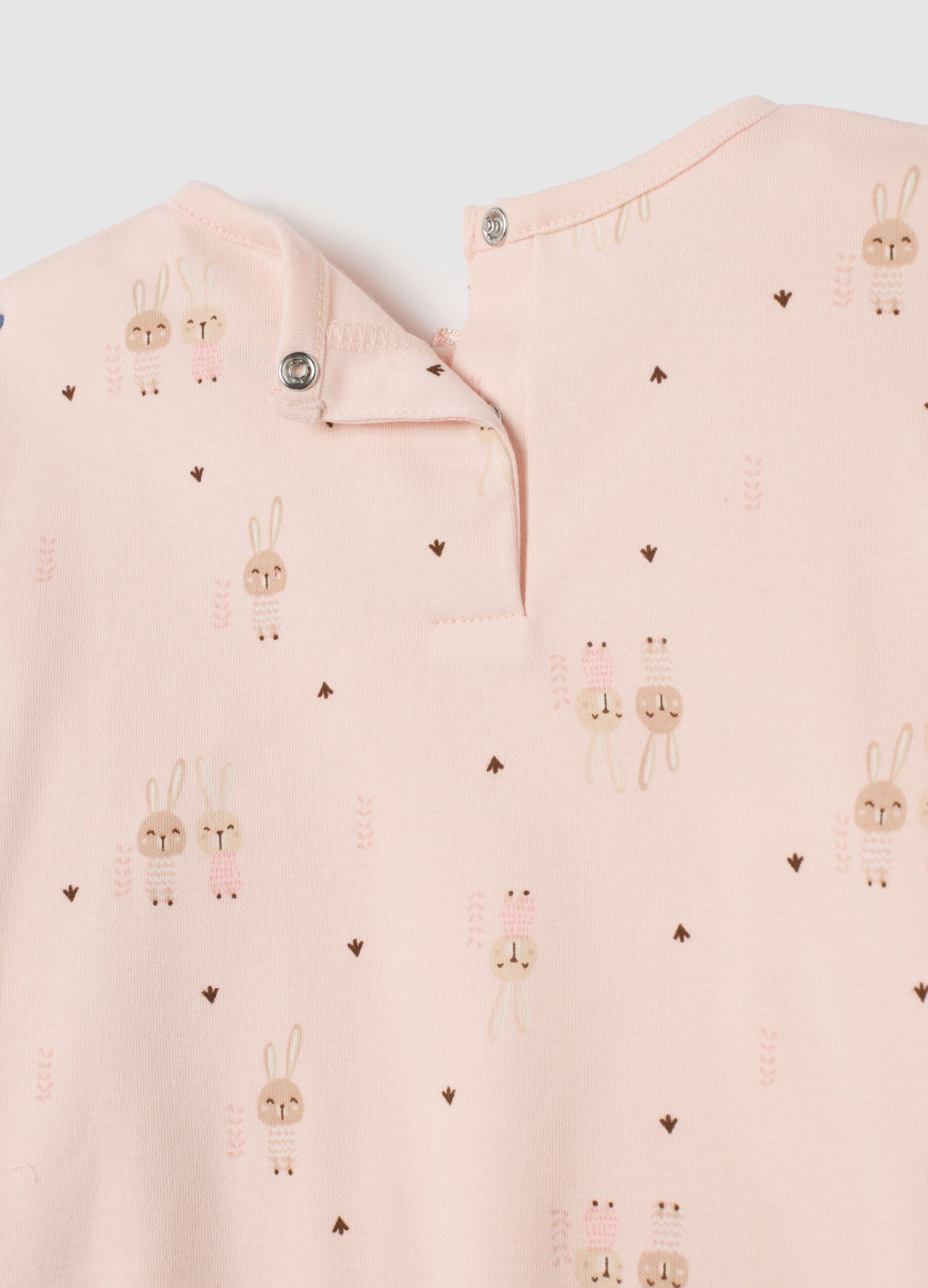 Girls' pink pure cotton regular fit pyjamas