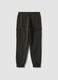 Pantaloni jogger cargo grigi in misto cotone con coulisse regular fit_2