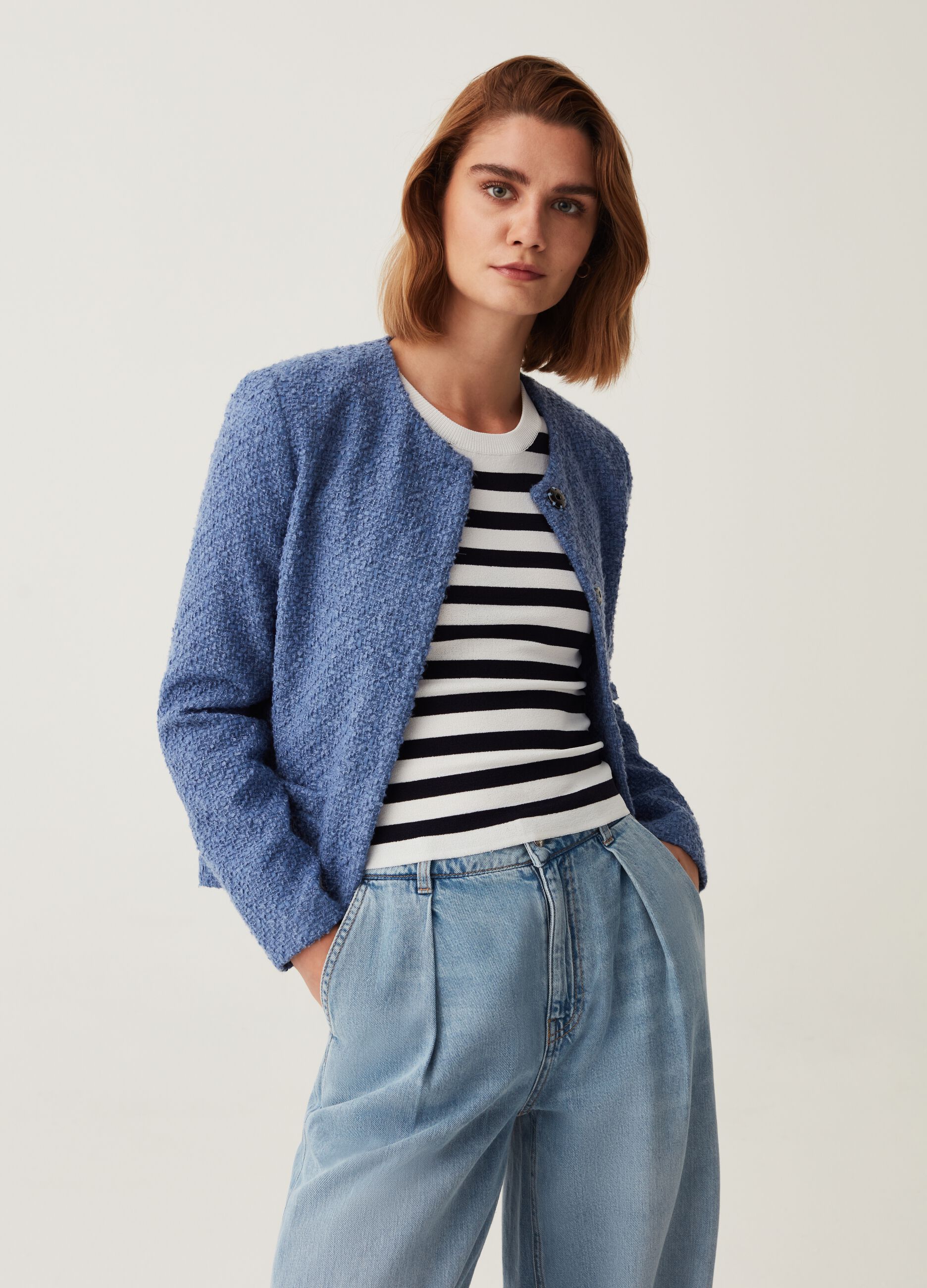 Giacca corta in tweed_0