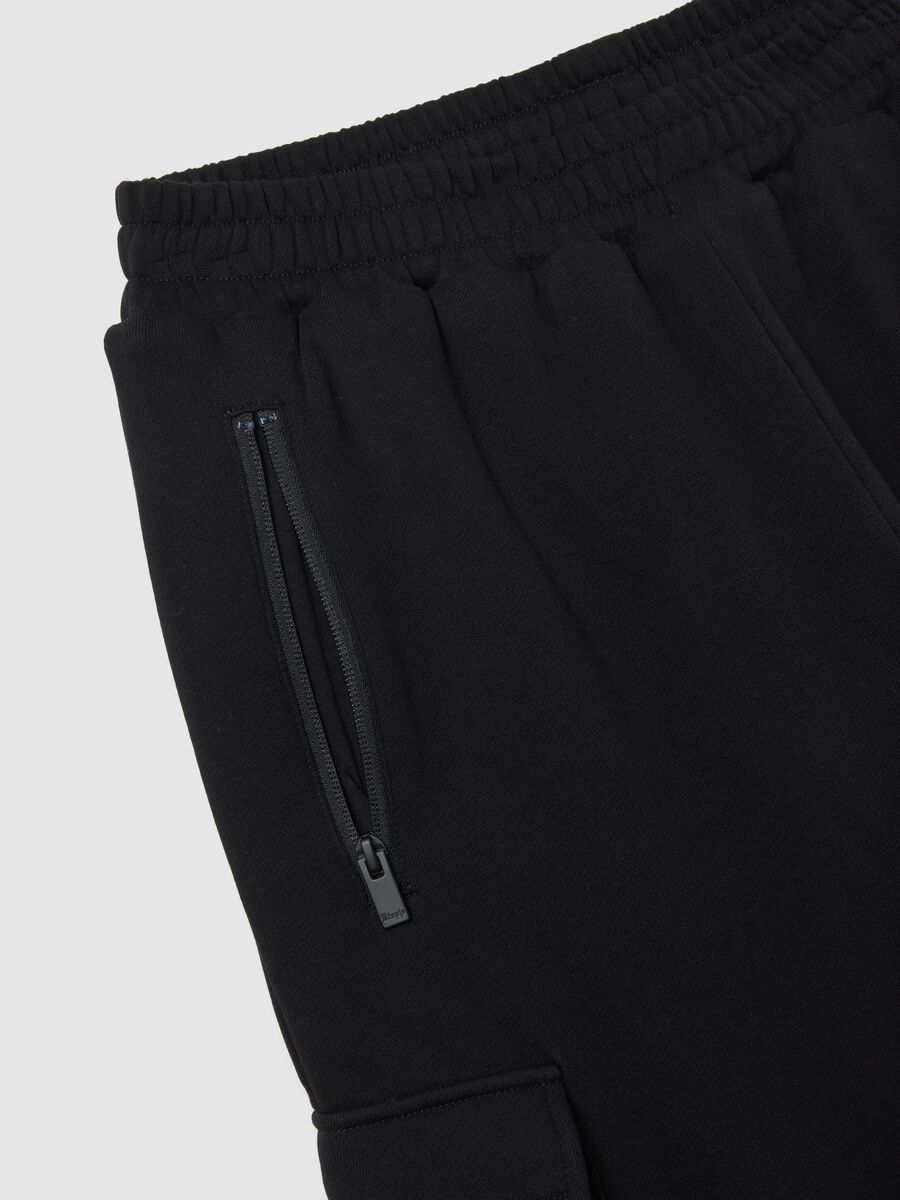 Teddy Cargo Sweatpants Black_5