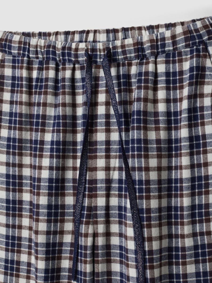 Pantaloni pigiama a quadri multicolor in puro cotone organico_5