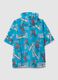 Poncho impermeabile blu da bambino con stampa Spider-Man_1