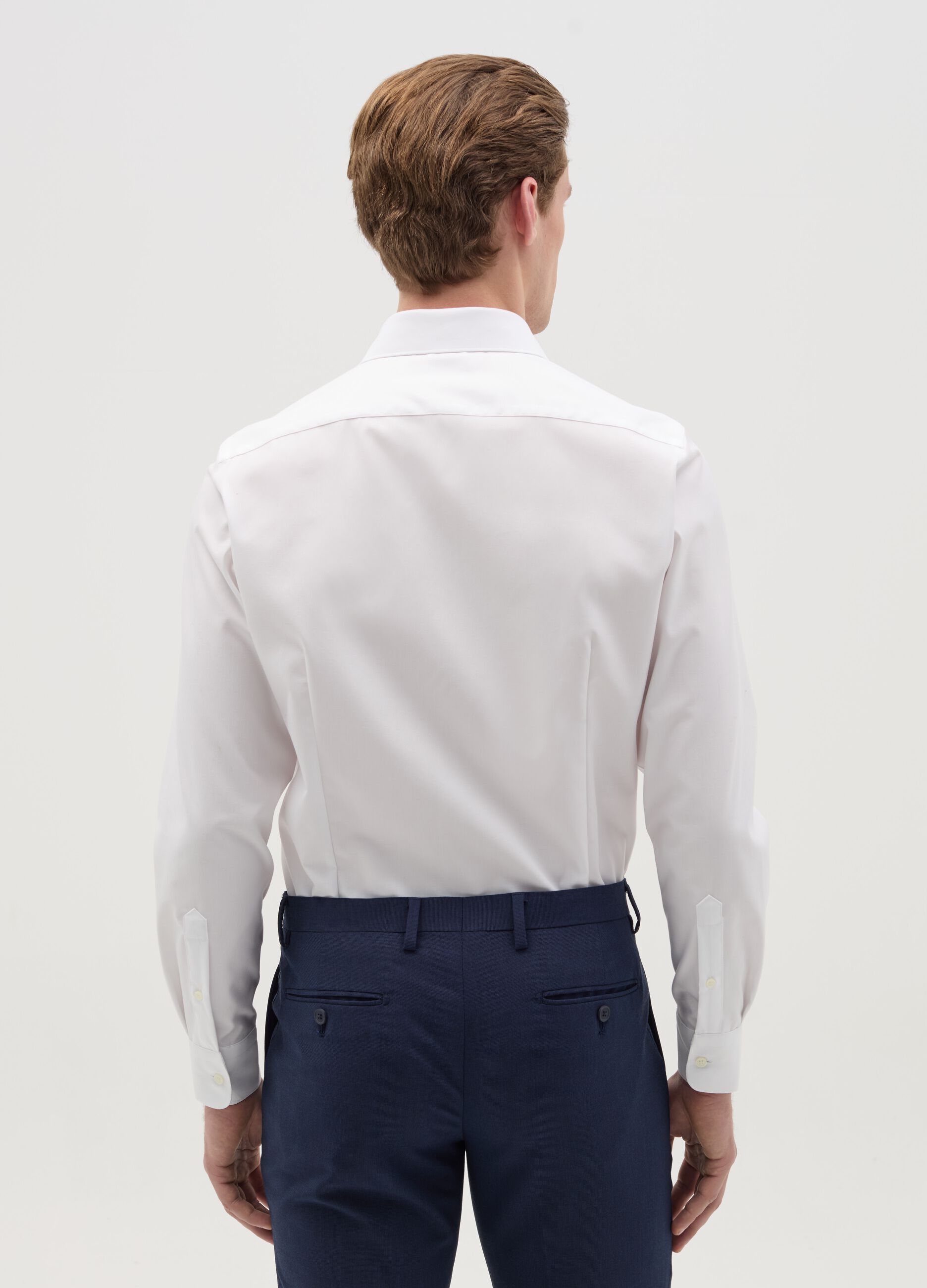 Camicia slim fit easy iron tinta unita