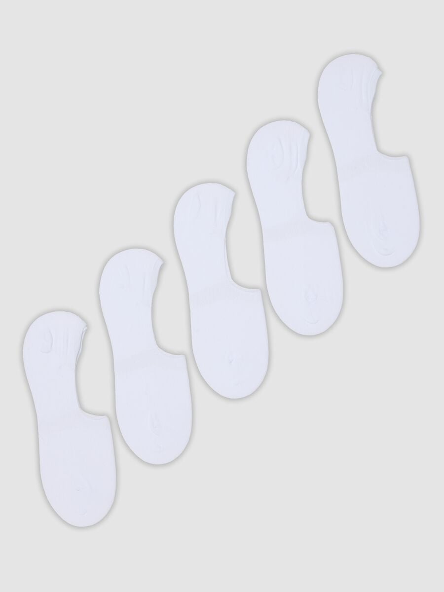 5-pack of white stretch organic cotton socks_0