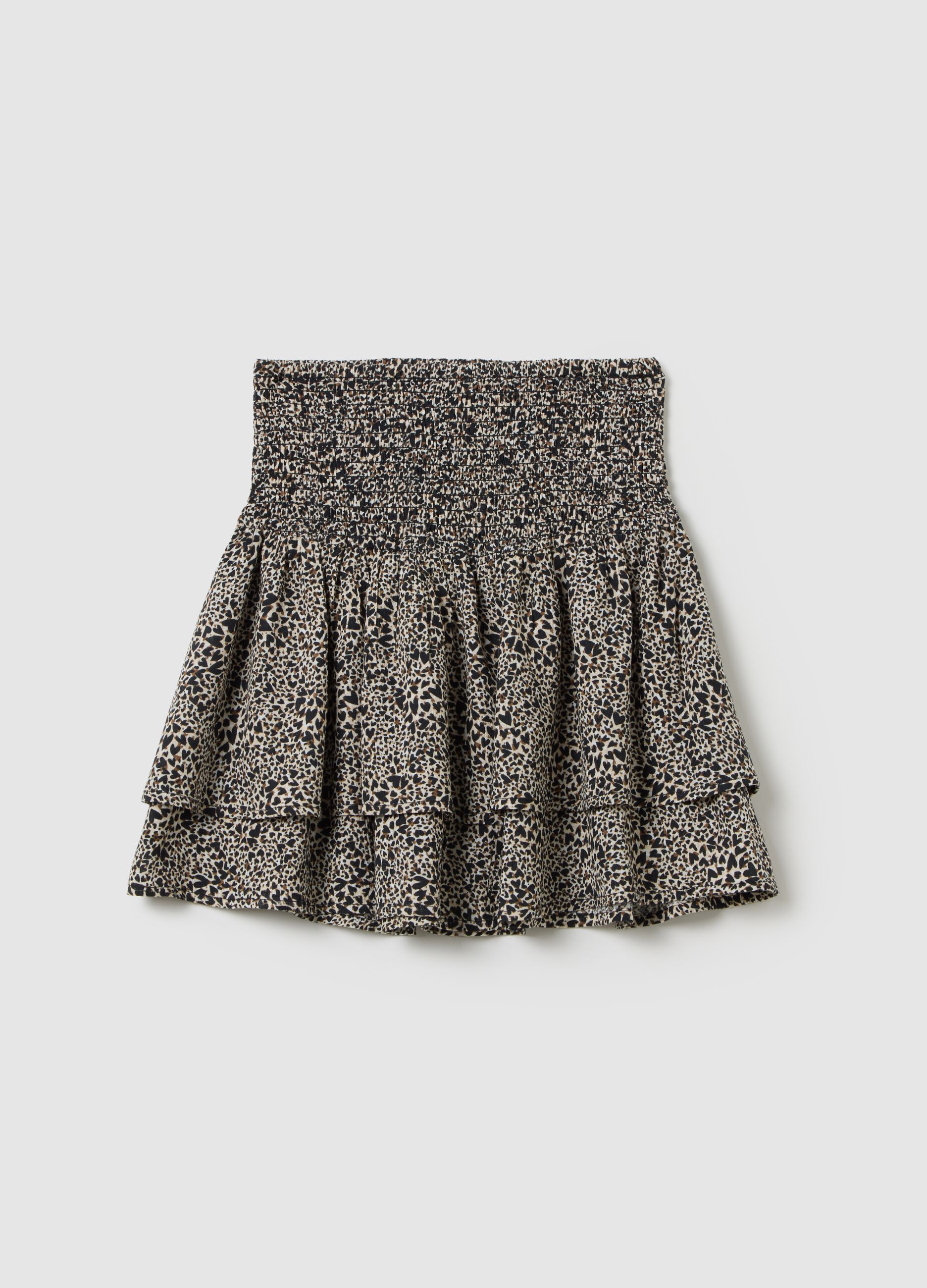 Gonna mini da ragazza in viscosa multicolor regular fit